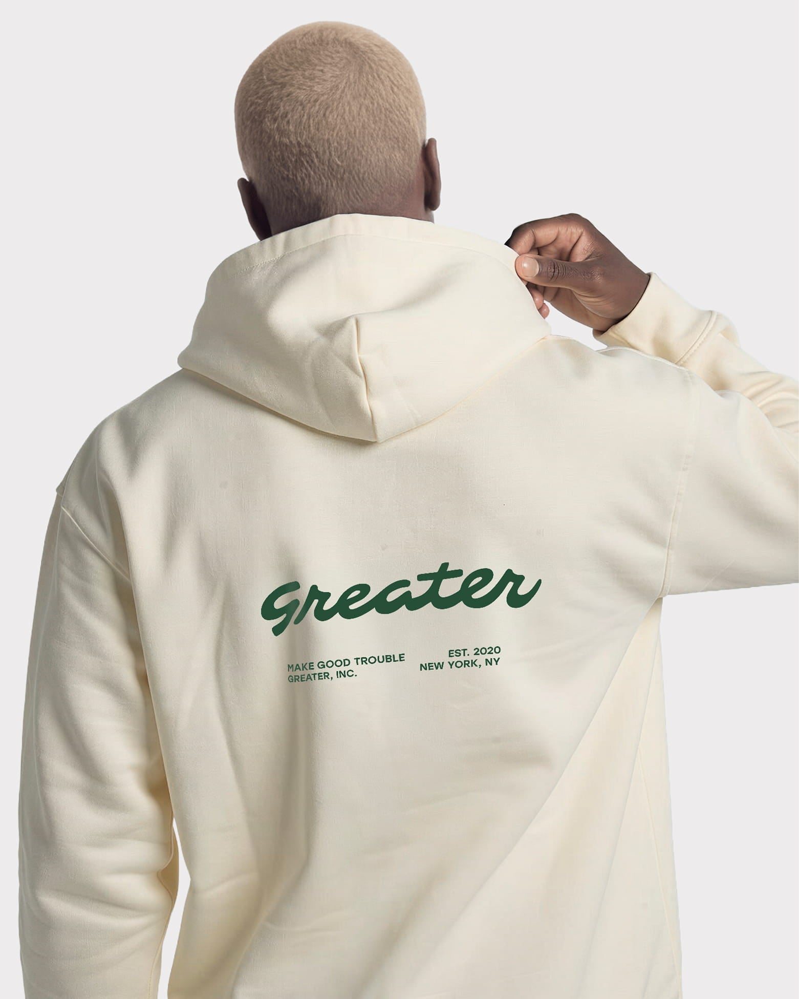 Greater Unisex Hoodie in Off White