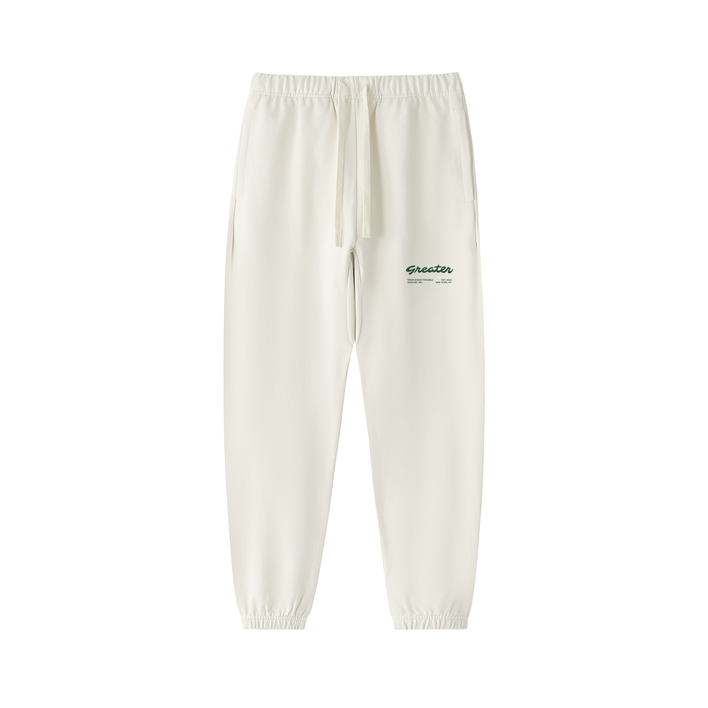 Greater Unisex Joggers in Off White