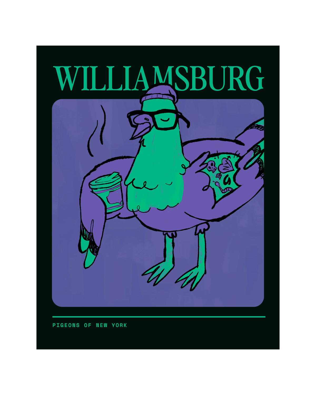 Williamsburg Pigeon Poster