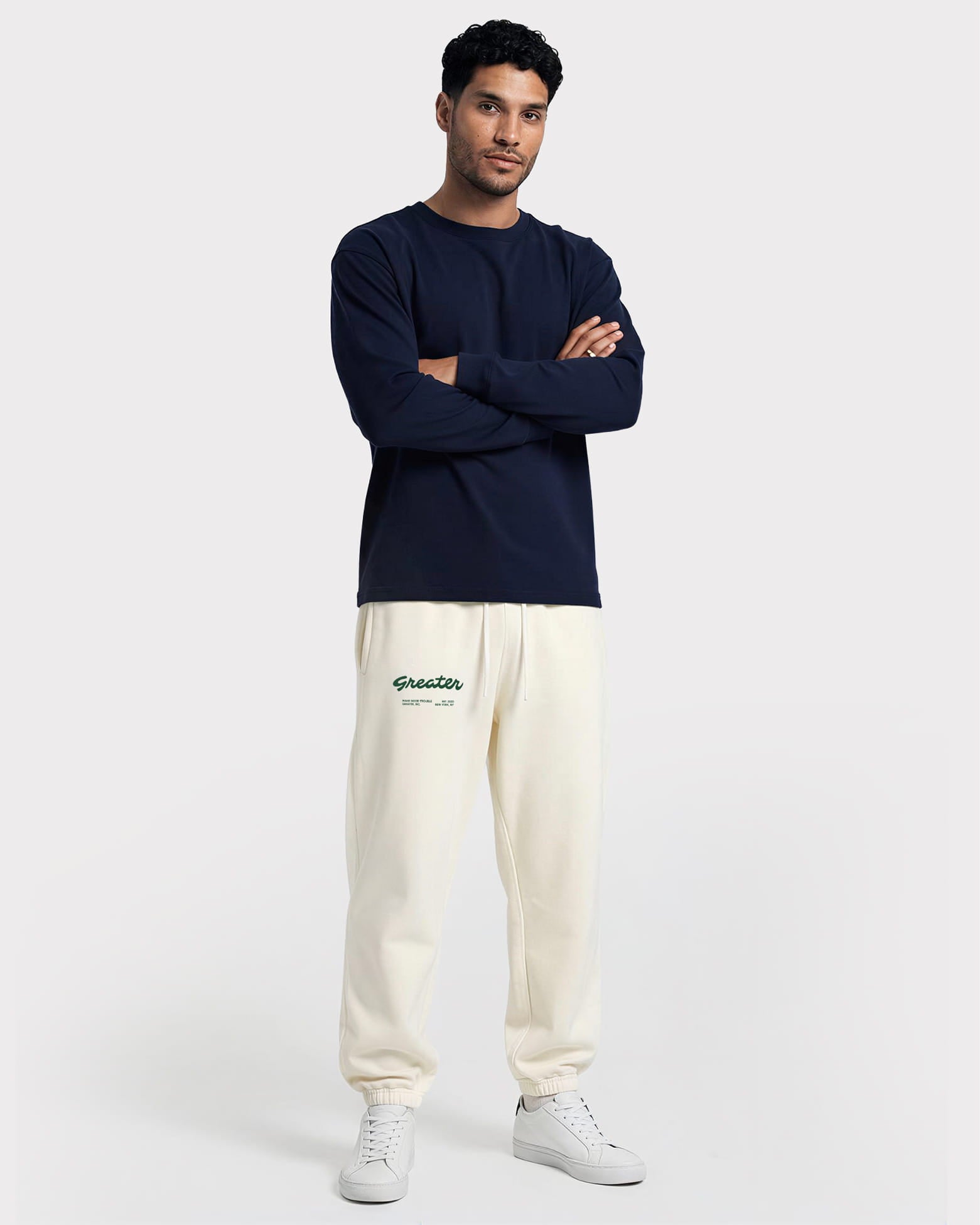 Greater Unisex Joggers in Off White
