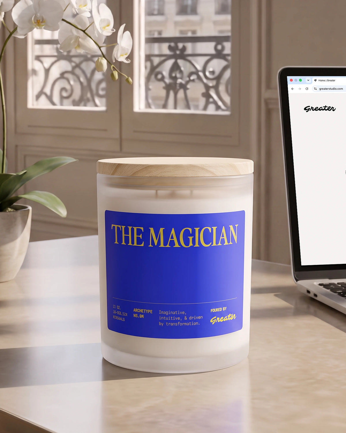The Magician Frosted Glass Candle