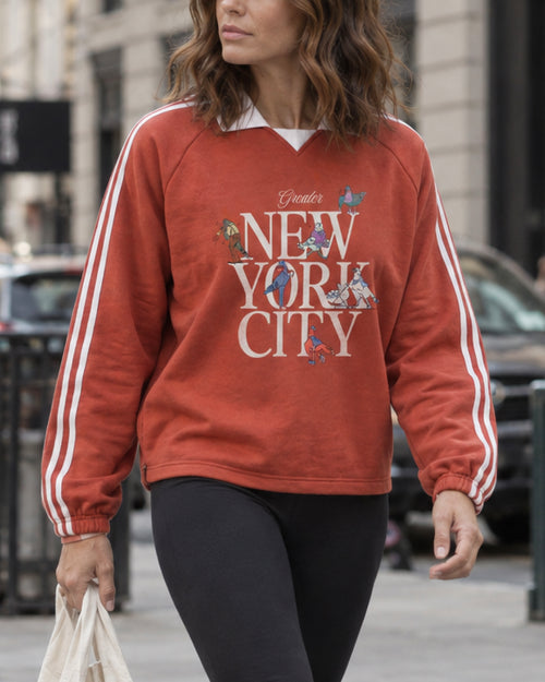 Birds on the Block Collar Sweatshirt