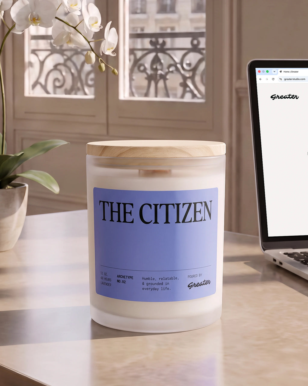 The Citizen Frosted Glass Candle