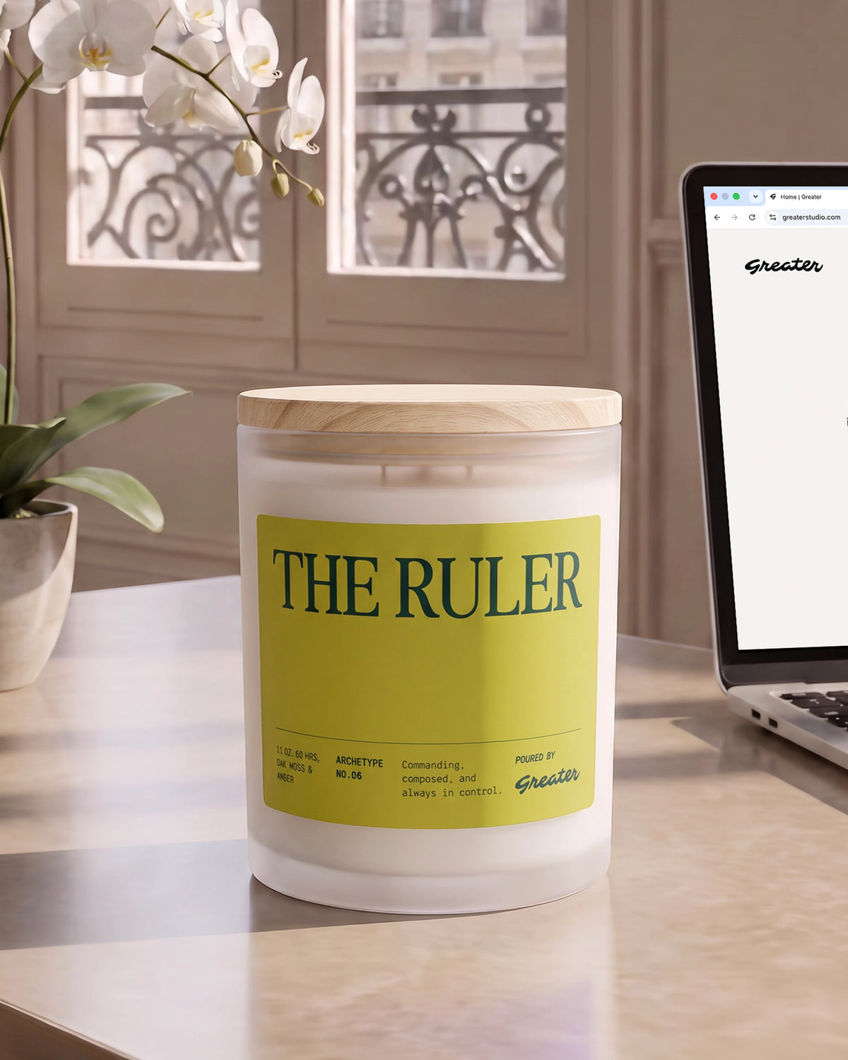 The Explorer Frosted Glass Candle