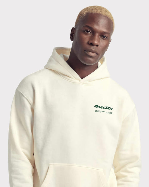 Greater Unisex Hoodie in Off White