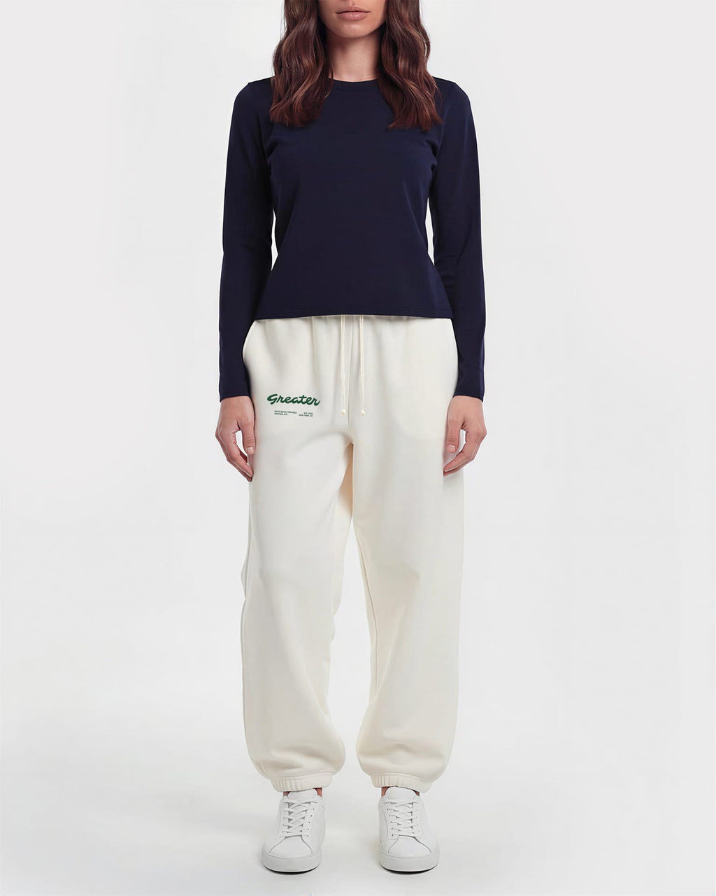 Greater Unisex Joggers in Off White